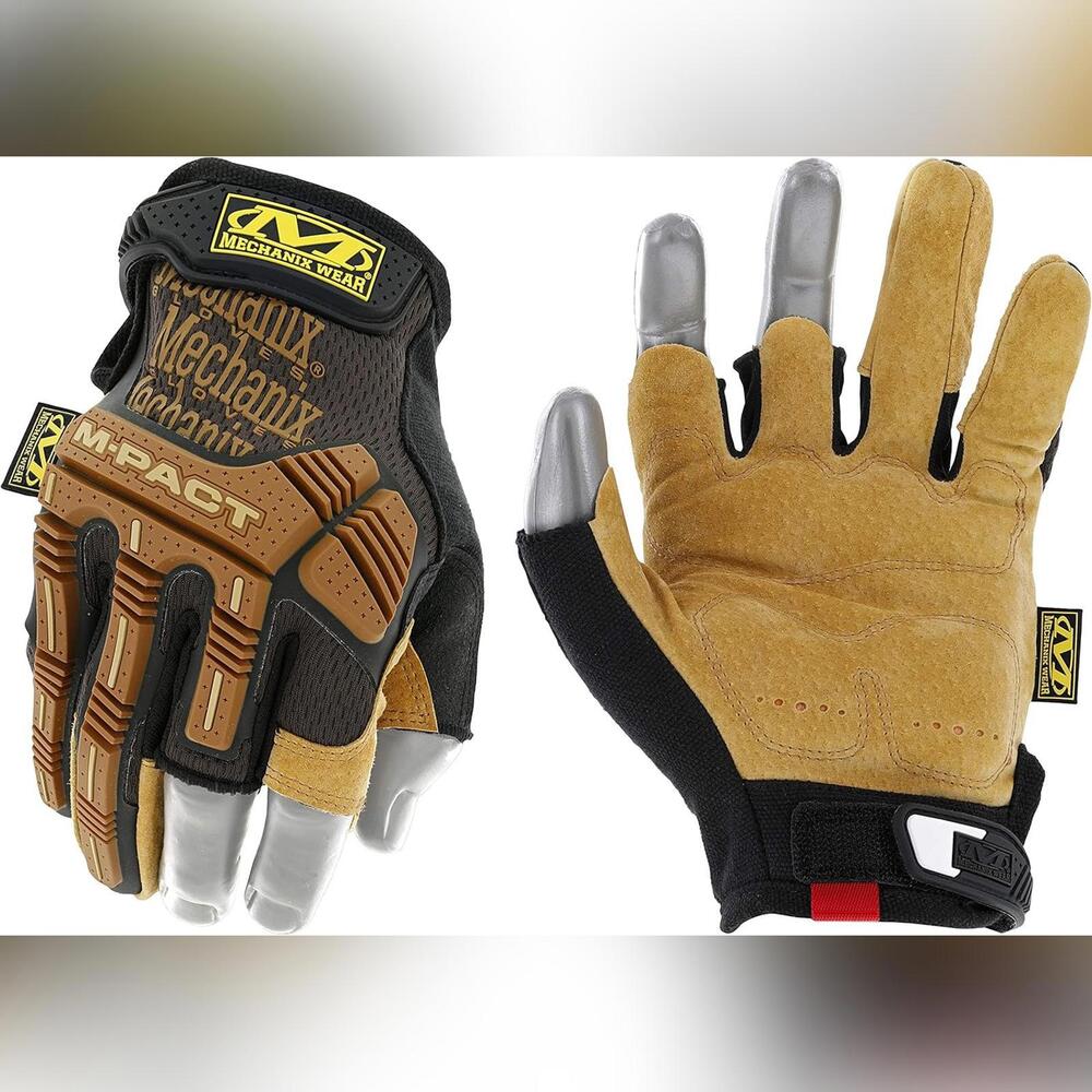 NWT Mechanix Wear M-Pact Leather Framer Gloves Fingerless Anti-Slip, XL